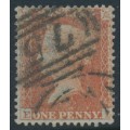 GREAT BRITAIN - 1854 1d red-brown QV, plate 202, check letters EL, used – SG # 22 (C2)