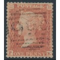 GREAT BRITAIN - 1855 1d red-brown QV, plate 11, PK, watermark inverted, used – SG # 24Wi (C3d)