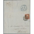 GREAT BRITAIN - 1843 1d red-brown QV, plate 33, '6' Maltese Cross cancel – SG # 7uf