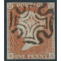 GREAT BRITAIN - 1842 1d red-brown QV, plate 23, check letters EA, used – SG # 8l