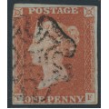 GREAT BRITAIN - 1843 1d red-brown QV, plate 38, check letters TF, used – SG # 8l