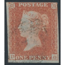 GREAT BRITAIN - 1851 1d red-brown QV, plate 119, check letters DG, used – SG # 8