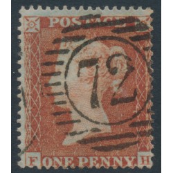 GREAT BRITAIN - 1854 1d red-brown QV, plate 155, check letters FH, used – SG # 17 (C1)