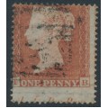 GREAT BRITAIN - 1854 1d red-brown QV, plate 174, check letters TB, used – SG # 17 (C1)