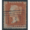 GREAT BRITAIN - 1856 1d red-brown QV, plate 34, check letters TF, used – SG # 29 (C8)