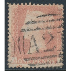 GREAT BRITAIN - 1863 1d pale rose-red QV, plate 39, AI, inverted watermark, used – SG # 39Wi (C10)