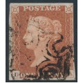 GREAT BRITAIN - 1841 1d red-brown QV, plate 13, check letters DA, used – SG # 8l (BS2c)