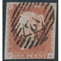 GREAT BRITAIN - 1846 1d red-brown QV, plate 68, check letters DA, used – SG # 8