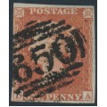 GREAT BRITAIN - 1852 1d red-brown QV, plate 138, check letters DA, used – SG # 8