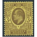 GREAT BRITAIN - 1911 3d purple on lemon KEVII, perf. 15:14, MNH – SG # 285