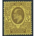 GREAT BRITAIN - 1911 3d greyish purple on lemon KEVII, perf. 15:14, MNH – SG # 285