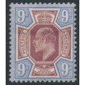 GREAT BRITAIN - 1911 9d reddish purple/light blue KEVII, MH – SG # 306
