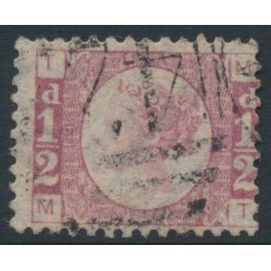 GREAT BRITAIN - 1870 ½d rose Queen Victoria ‘Bantam’, plate 19, used – SG # 49