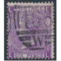 GREAT BRITAIN - 1869 6d mauve QV, Spray of Rose watermark, plate 8, used – SG # 109