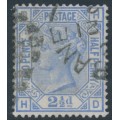 GREAT BRITAIN - 1881 2½d blue QV, Imperial Crown watermark, plate 22, used – SG # 157