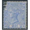 GREAT BRITAIN - 1881 2½d blue QV, Imperial Crown watermark, plate 23, used – SG # 157