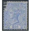 GREAT BRITAIN - 1881 2½d blue QV, Imperial Crown watermark, plate 23, used – SG # 157