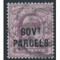 GREAT BRITAIN - 1902 6d purple KEVII o/p GOVT PARCELS, used – SG # O76