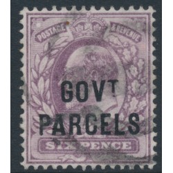 GREAT BRITAIN - 1902 6d purple KEVII o/p GOVT PARCELS, used – SG # O76
