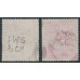 GREAT BRITAIN - 1905 2/6 purple & 5/- carmine KEVII with private perfin, used – SG # 262 + 264