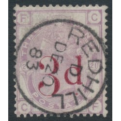 GREAT BRITAIN - 1883 3d on 3d lilac QV, check letters CF, used – SG # 159