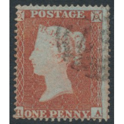 GREAT BRITAIN - 1854 1d red-brown QV, plate 198, check letters HA, used – SG # 17 (C1)