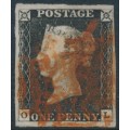 GREAT BRITAIN - 1840 1d black QV (penny black), plate 3, check letters OL, used – SG # 2 (AS20)