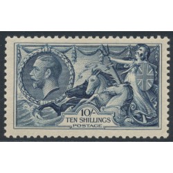 GREAT BRITAIN - 1934 10/- indigo Seahorses (re-engraved), MH – SG # 452