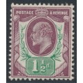 GREAT BRITAIN - 1911 1½d reddish purple/bright green KEVII, MH – SG # 287
