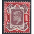GREAT BRITAIN - 1911 10d dull purple/scarlet KEVII, MH – SG # 309