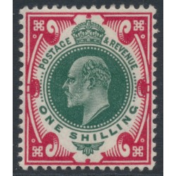 GREAT BRITAIN - 1910 1/- deep dull green/scarlet KEVII, MH – SG # 259