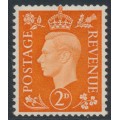 GREAT BRITAIN - 1938 2d orange KGVI, sideways watermark, MH – SG # 465a