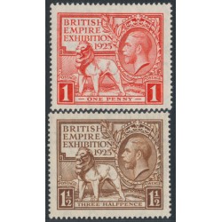 GREAT BRITAIN - 1925 British Empire Exhibition set of 2, MH – SG # 432-433