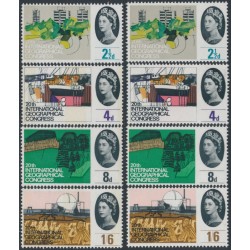 GREAT BRITAIN - 1964 Geographical sets of 4, phosphor & non-phosphor, MNH – SG # 651-654