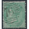 GREAT BRITAIN - 1856 1/- green QV, Emblems watermark, used – SG # 72