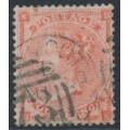 GREAT BRITAIN - 1863 4d pale red QV, Large Garter watermark, plate 4, used – SG # 82