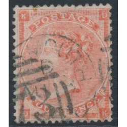GREAT BRITAIN - 1863 4d pale red QV, Large Garter watermark, plate 4, used – SG # 82