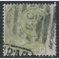 GREAT BRITAIN - 1877 4d sage-green QV, Large Garter watermark, plate 15, used – SG # 153