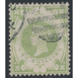 GREAT BRITAIN - 1887 1/- dull green QV Jubilee issue, used – SG # 211