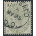 GREAT BRITAIN - 1883 4d dull green QV, crown watermark, used – SG # 192