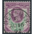GREAT BRITAIN - 1887 1½d dull purple/pale green QV Jubilee, used – SG # 198