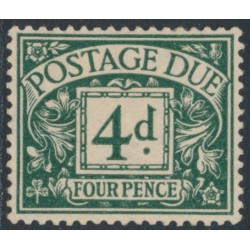 GREAT BRITAIN - 1937 4d dull grey-green Postage Due, GVIR watermark, MH – SG # D31