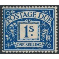 GREAT BRITAIN - 1937 1/- deep blue Postage Due, GVIR watermark, MH – SG # D33
