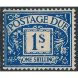 GREAT BRITAIN - 1937 1/- deep blue Postage Due, GVIR watermark, MH – SG # D33