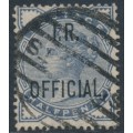 GREAT BRITAIN - 1885 ½d slate-blue QV, o/p I.R. OFFICIAL, used – SG # O5