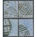 GREAT BRITAIN - 1880 2½d blue QV, Orb watermark, plates 17-20, used – SG # 142