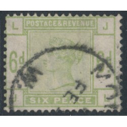 GREAT BRITAIN - 1883 6d dull green QV, crown watermark, used – SG # 194