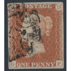 GREAT BRITAIN - 1841 1d red-brown QV, plate 10, check letters GF, used – SG # 7