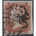 GREAT BRITAIN - 1841 1d red-brown QV, plate 11, check letters KL, used – SG # 7