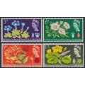 GREAT BRITAIN - 1964 Botanical phosphor set of 4, MNH – SG # 655p-658p